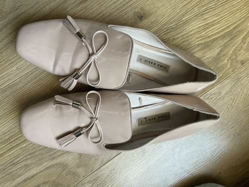 Zara pink beige patent - beige, heeled