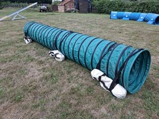 Dog Agility Training Tunnel, 4m, old style  With 3 Sandbags.