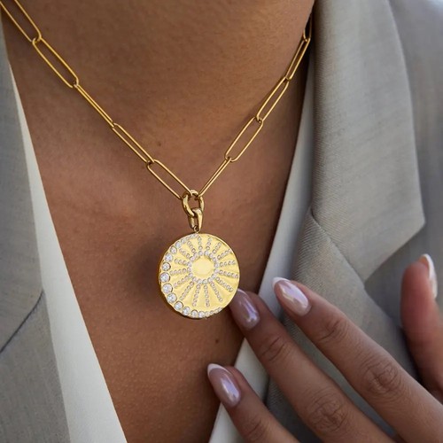 Celestial sun medallion - celestial,