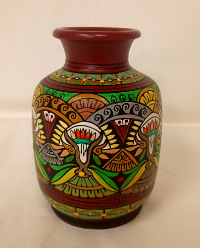 Ceramic painted tropical art - tropical,