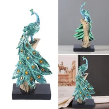Blue Peacock Resin Ornament