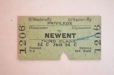 Railway Ticket GWR Gloucester to Newent 3rd