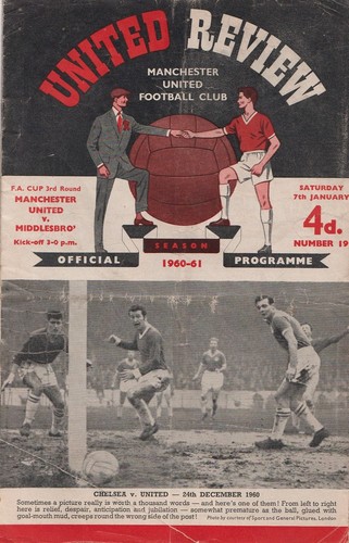Football programme man utd - football,