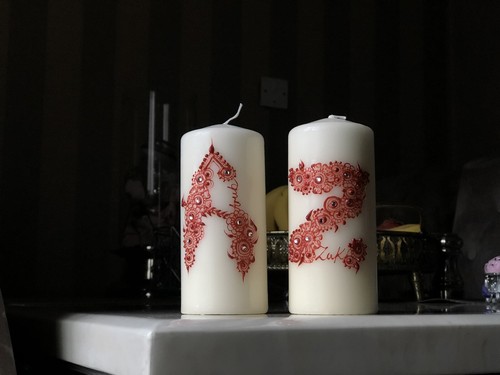 Personalised henna candles - personalised,