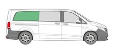 Rear side fixed window - fixed,