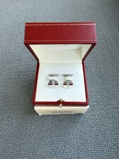 Cartier Screw Decor Cufflinks Silver 925 Men’s With Box