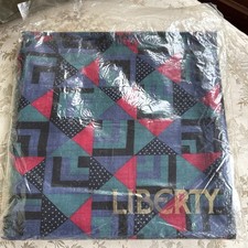 Vintage Geometric Print Cotton Shawl/Scarf by Liberty Unused In Original Bag