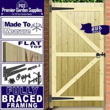 Custom Wooden Garden Gate T&G Fully Framed Flat Top Treated Timber Door