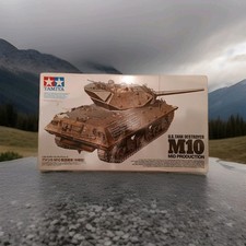 Tamiya 35350 🇺🇸 M10 US Tank Destroyer 1/35 Scale Model Kit.  Scuffed Box