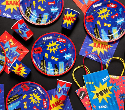 Superhero party tableware - superhero,