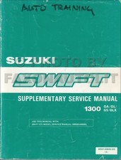 1990 Suzuki Swift 1300 Repair Shop Manual Supplement GA GS GL GLX Repair Service