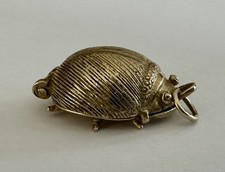 Very Rare Vintage Original 1960s 9ct Gold Beetle Charm Opens to Fab 4 Beatles 