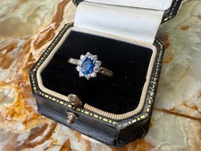 14ct Yellow Gold Blue & White