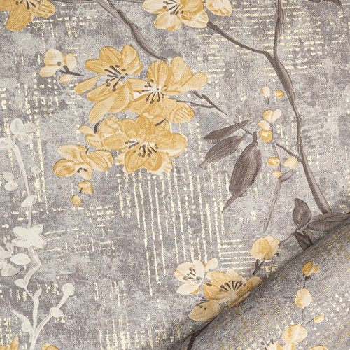 Charcoal ochre blossom - charcoal,