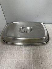 Vintage Old Hall stainless steel 2 Section Serving dish  Inc lid by Robert Welch