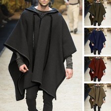 Winter Warm Mens Hoodies Cape