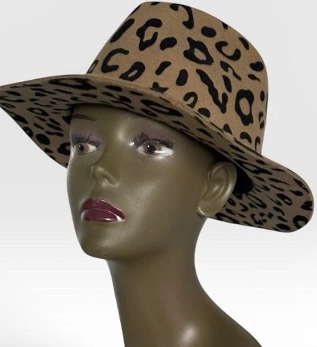 Large leopard print hat - leopard,