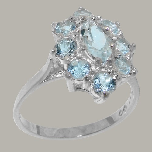 Solid 9ct white gold natural - solid,