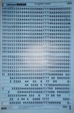 Helvetica 24pt NUMBERS LETRASET Dry Rub On Transfers (#1289) used