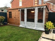 WATER PROOF GARDEN SCREEN COVER CURTAIN WALL MAN CAVE SHED PUB GAZEBO HOT TUB 