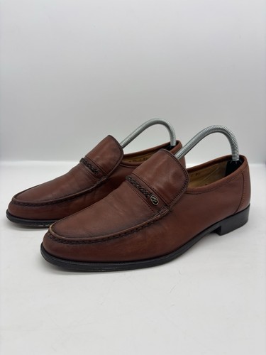 Grenson brown leather loafers - brown,