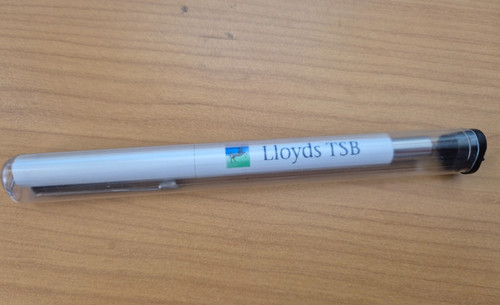 Lloyds bank plastic pen tube - lloyds,