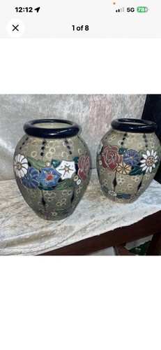 Pair art deco amphora - deco, vases