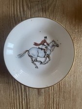 Royal Worcester Bone China Trinket Dish With Huntsman Riding Horse