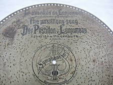Die Postillon 48.7cm Plate 106 Symphonion Watch Automaton Antique Music Box Disc