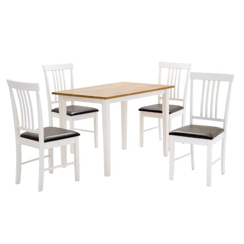 White dining kitchen table - table, set