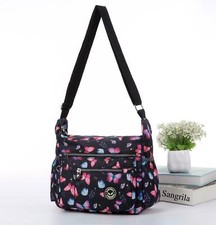 Ladies light weight Multi Pocket Nylon Cross Body Day Shopping Messenger Bag NEW