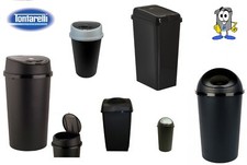 Black waste bin bins - bin,