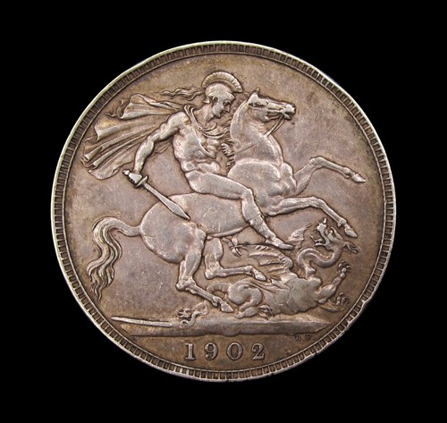 Edward vii 1902 silver crown - edward,