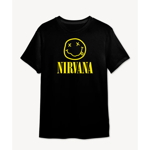 Nirvana shirt happy - t-shirt, face