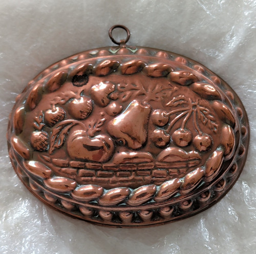 Victorian copper oval metal - victorian,