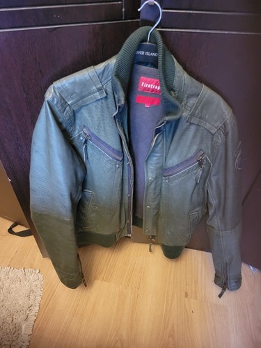 Firetrap green leather - firetrap, biker
