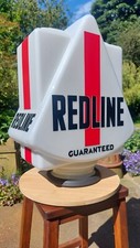 Original REDLINE Shell Glass Petrol Pump Globe. Early Hailware 1920/30's.