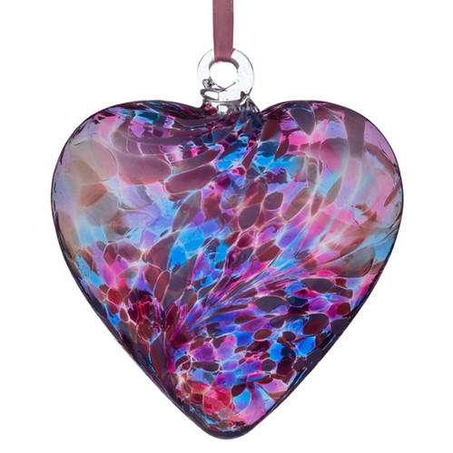 Birthstone heart hanging glass - birthstone,