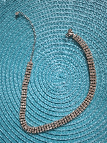 Silver plated necklace - silver,