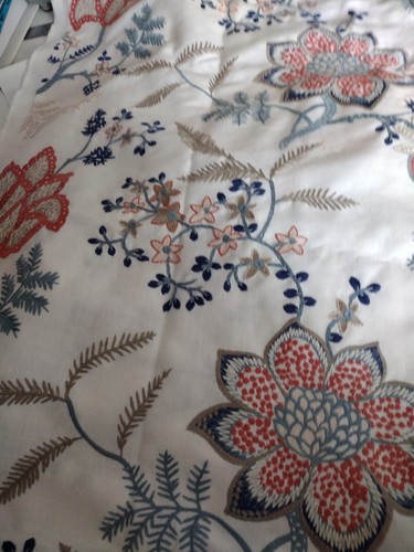 Crewel work fabric - work,