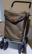Genuine Eco Sholley Trolley 6 Wheeled Foldable Walking Aid Shopping Cart Tartan