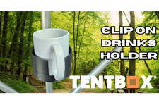 Tentbox clip on drinks holder