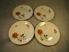 4 Vintage Swinnertons Ironstone Dinner Plates Large Floral Design.