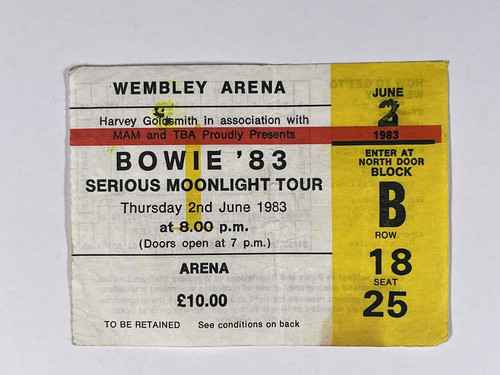 David bowie ticket - bowie, serious