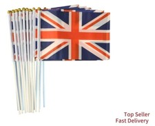 Union Jack Flag Small Hand Waving 5-40 Party Event Britain UK GB Celebration 