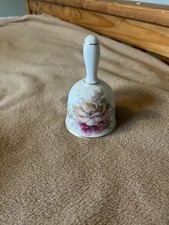 Polly Anna Floral Bell, Fine Bone China, White, 6cm