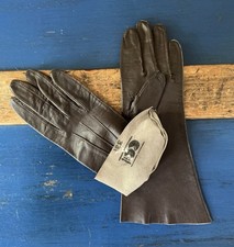 Vintage CC41 Genuine Utility Ladies BROWN leather Gloves