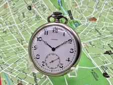 Longines . Caliber 18.69Z . Metal Case . 1932 . Pocket Watch