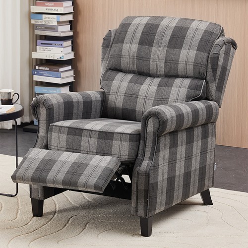 Recliner armchair tartan - recliner,