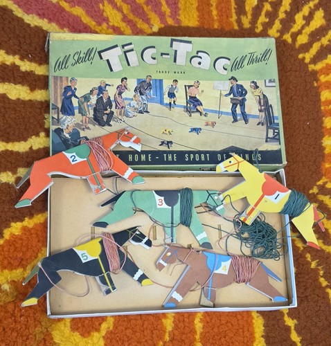 Rare vintage parlour game tic - game,